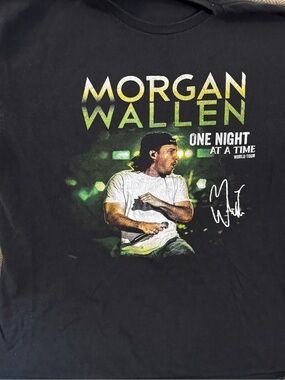 MORGAN WALLEN concert ONE NIGHT AT A TIME world tour blk short sleeve tshirt M